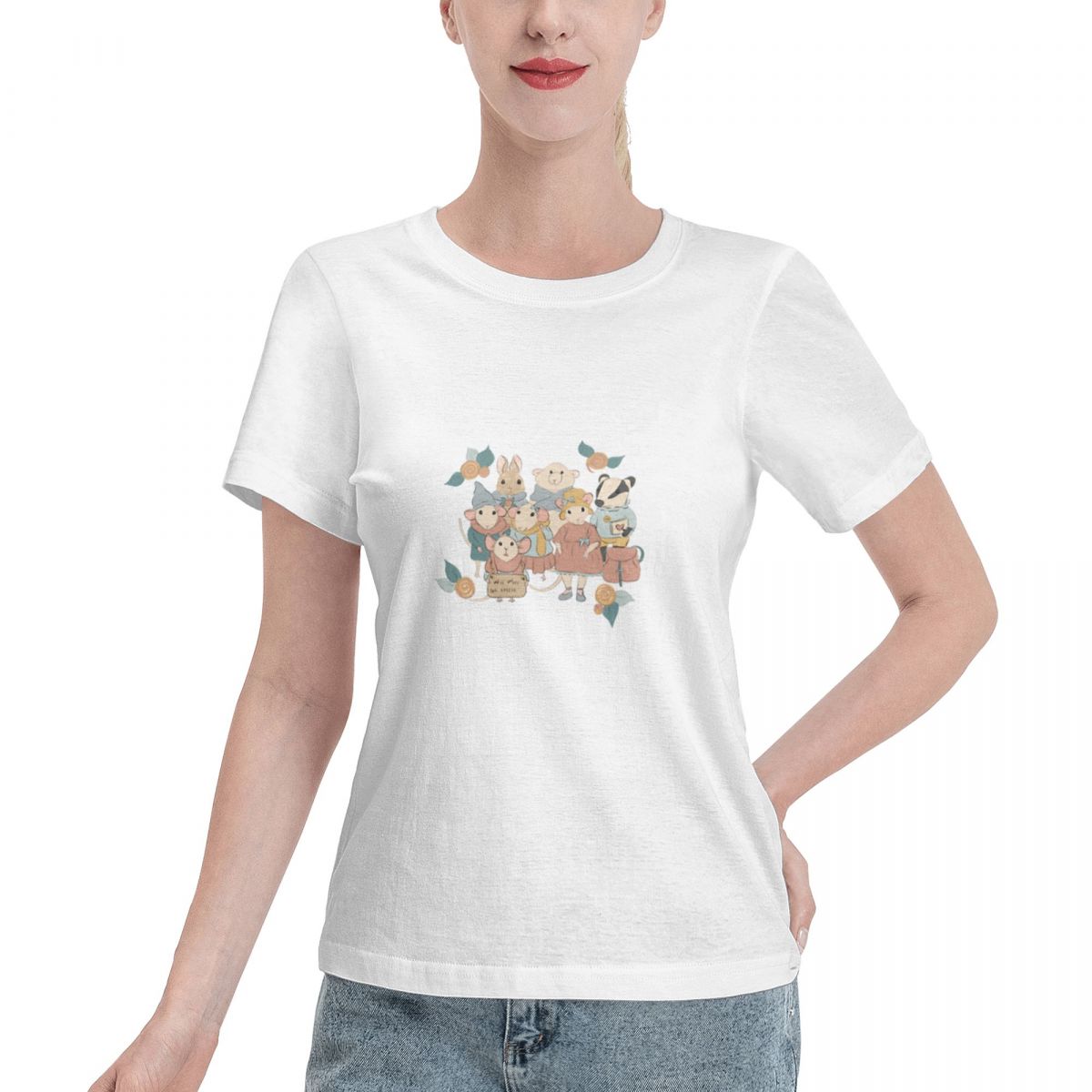Women'S Fashion Market Size - 人気の選択肢 春のマーケット フォレストアニマルズ レディース Tシャツ アーバンファッション