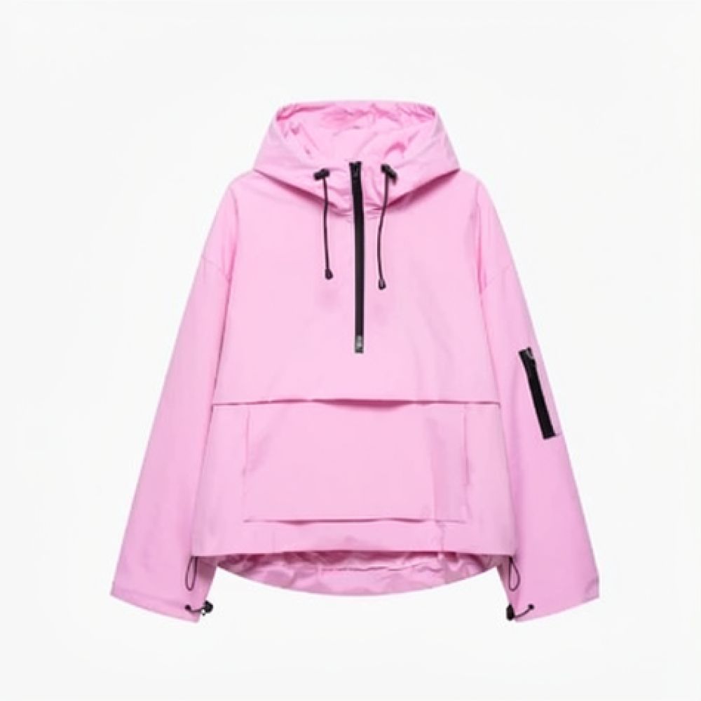 Women'S Fashion Utility Jacket - 女性用カジュアルフード付きウィンドブレーカー、アウトドア用防水ユーティリティコート、夏用ゆったりとした機能的なストリートウェア、テクニカルアパレル。