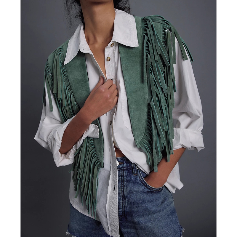 Women'S Fashion In The 70S - レディース Y2K ヴィンテージ スエード ベストコート 70年代