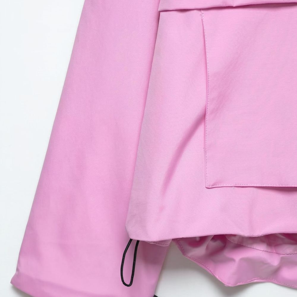 Women'S Fashion Utility Jacket - 2025年夏、女性向け、屋外用、防風、フード付きジャケット、防水、実用的なデザイン、カジュアル、ゆったりとしたシルエット、ストリートスタイル、機能的なスポーツウェア。