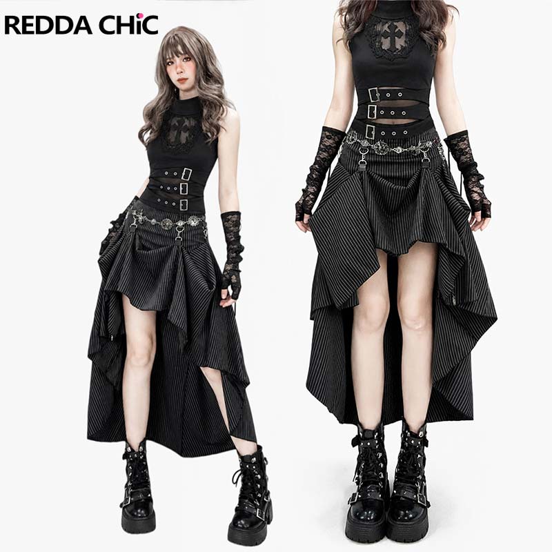 Women'S Fashion Kilt - REDDACHiC ゴシッククロス タンクトップ バッスルスカート レディースセット パンク