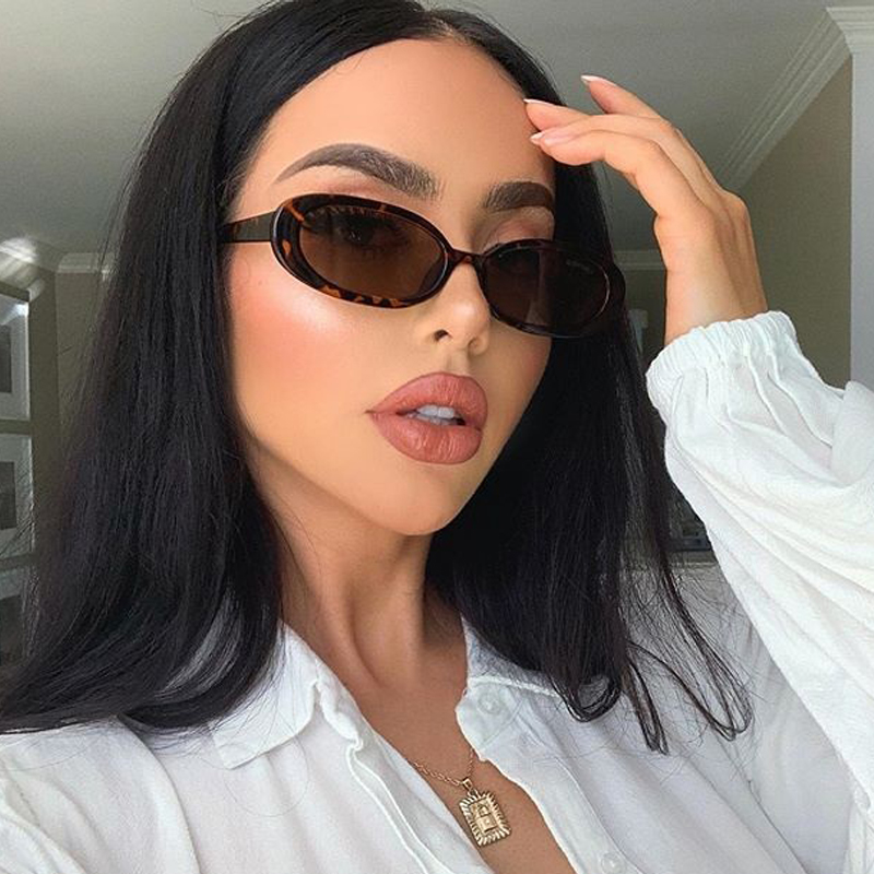 Women'S Fashion Eyewear - 新しいオーバル型ヴィンテージサングラス レディース ファッション サングラス 女性用 レオパードフレーム