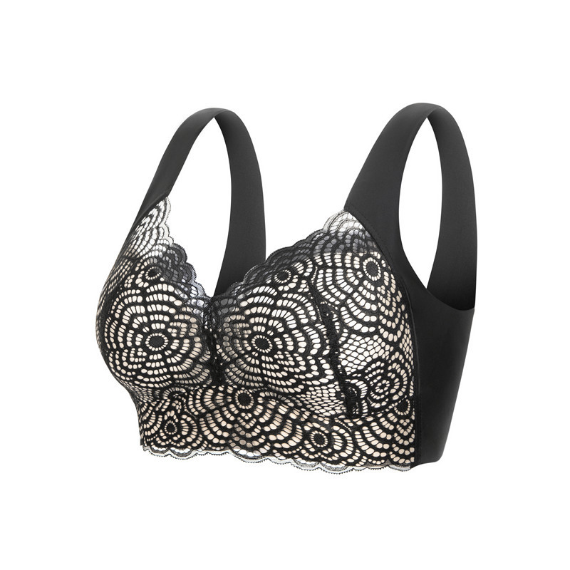 Bra Top Seamless - L'bellagiovanna レディース ワイヤーフリー レース ブラジャー タンクトップ