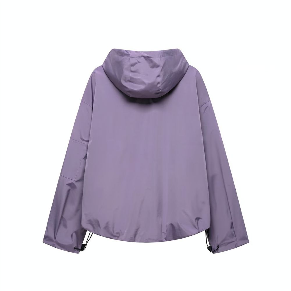Women'S Fashion Utility Jacket - 機能的なアウトドアジャケット、レディース、防水、フード付き、ユーティリティコート、夏用、カジュアル、ゆったりとしたシルエット、ウィンドブレーカー、ストリートウェアスタイル、ファッション。