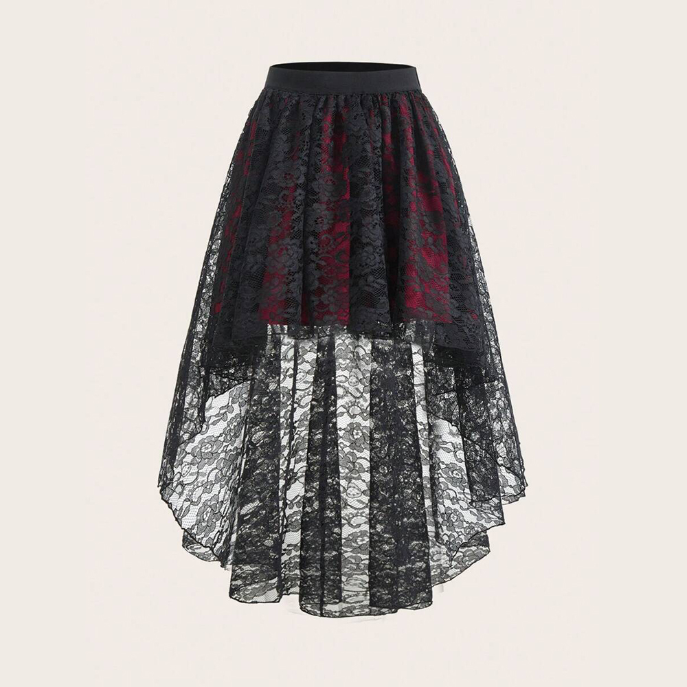 Women'S Fashion Kilt - プラスサイズ ゴシック エレガント レディース スカート レース