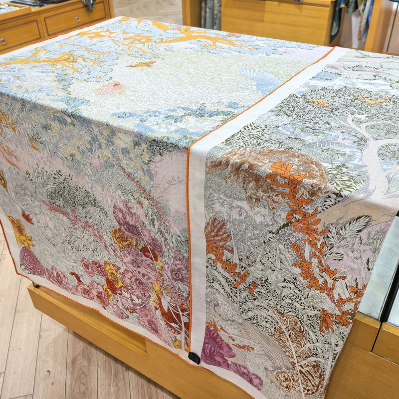 Women'S Fashion Garden City - ハイエンドエレガントな女性の絶妙なシティガーデン両面プリント品質シルクウール手巻きエッジ大きな正方形のスカーフショール
