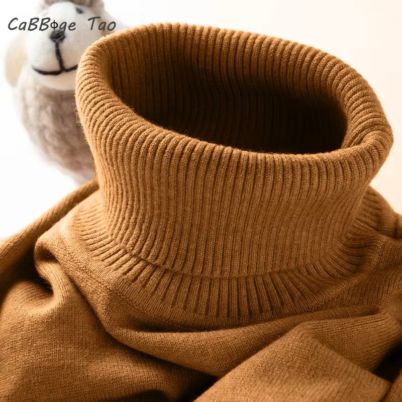 Ribbed Knit Sweater - メンズスリムニットタートルネックセーター,カジュアルセーター,軽量リブセーター,長袖セーター,単色ストリートウェア,秋