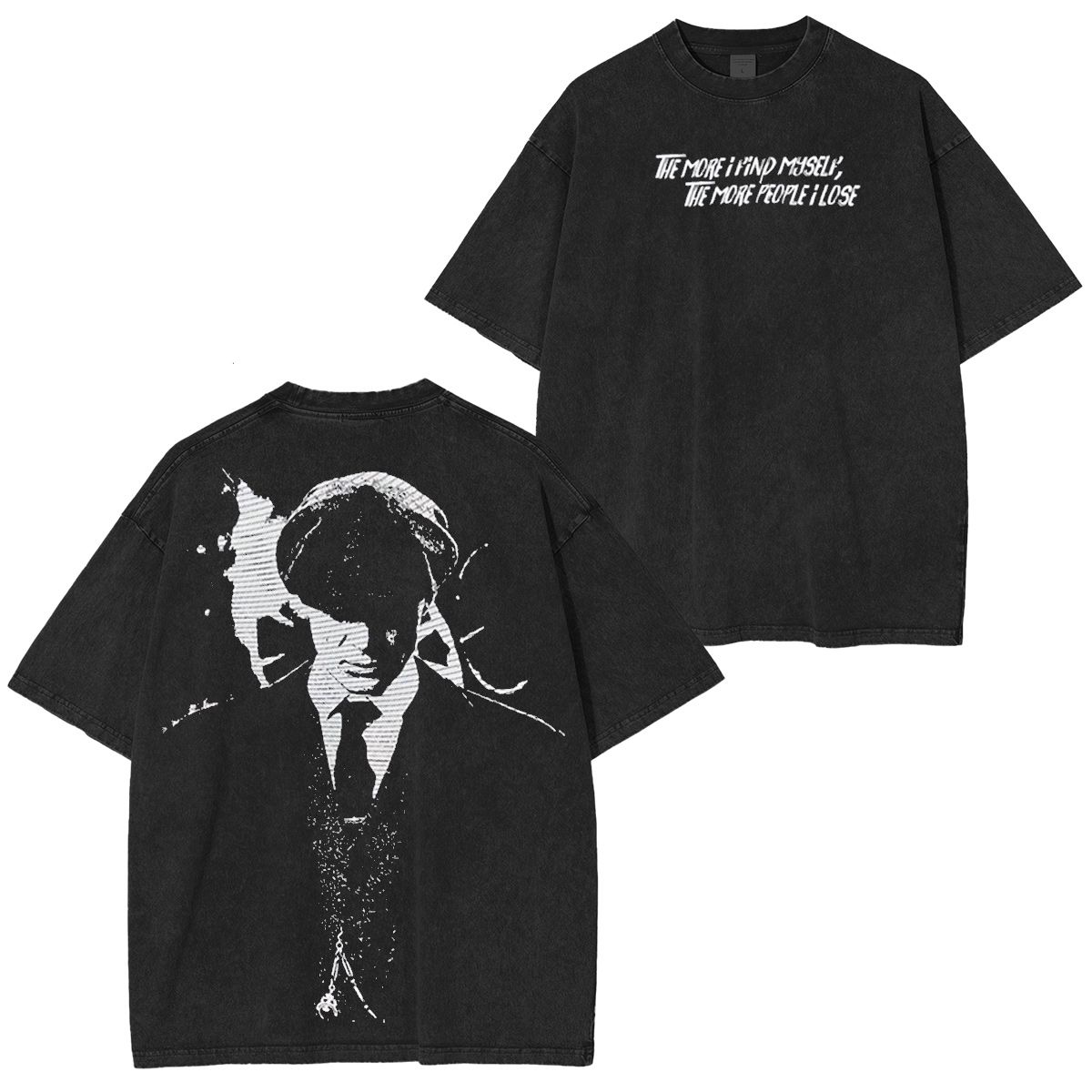 Women'S Fashion Peaky Blinders - トーマス・シェルビー「ピーク・ブリンダーズ」Aicdウォッシュ加工Tシャツ。メンズ、レディース、ストリートウェア、半袖、厚手の生地、男女兼用。