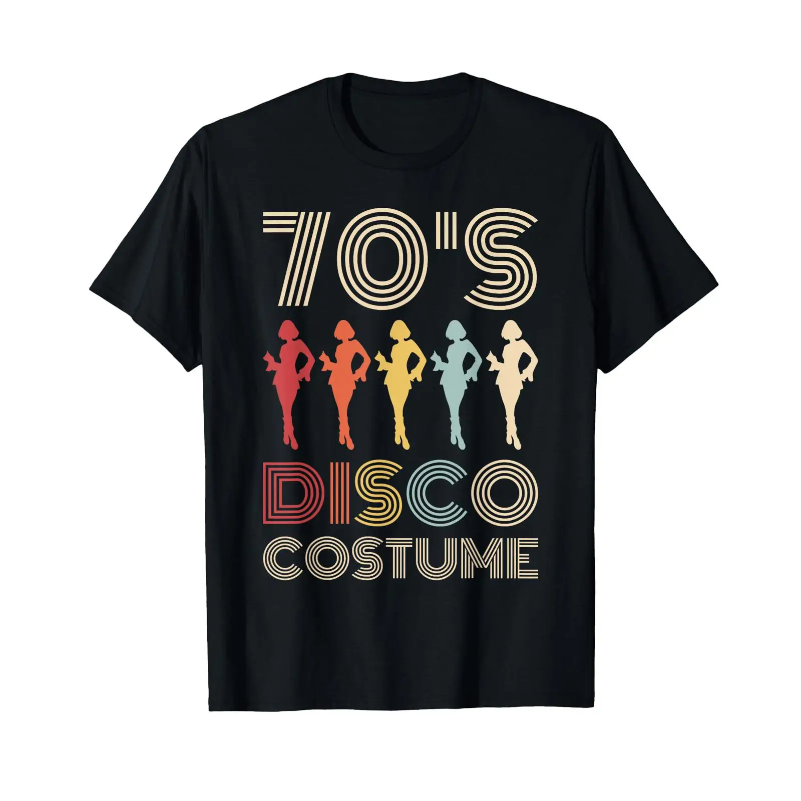 Women'S Fashion In The 70S - 70年代ディスココスチューム 70スタイル 1970年代女性向けテーマパーティーコスチューム Tシャツ ヴィンテージウォッシュ加工 ソフトファッション