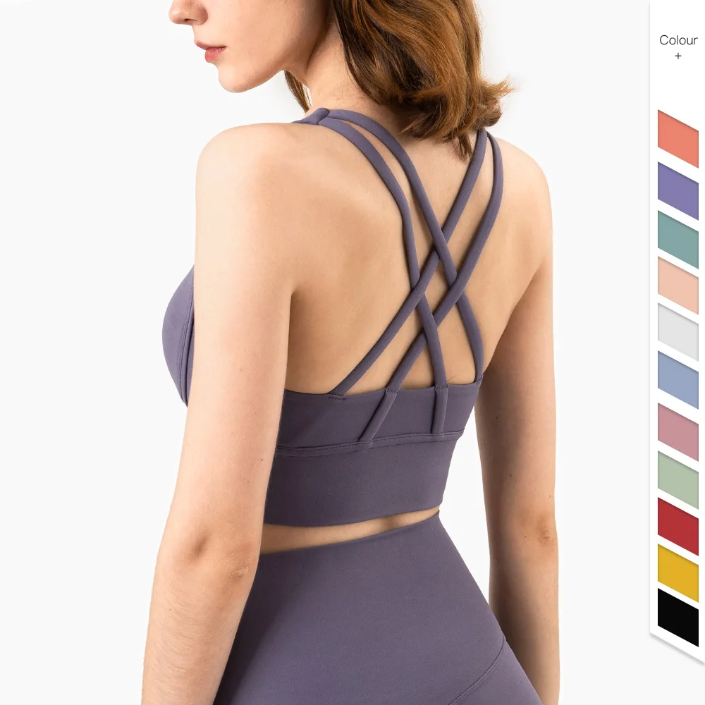 Bra Top Seamless - 女性用スポーツブラ,フィットネスタンクトップ,通気性のあるヨガトップ,ショートトップ,ジムウェア,サマーファッション