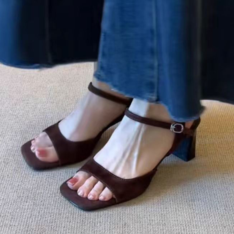 Women'S Fashion Trends - ハイヒールの女性のサンダルチャンキーシューズファッションスリッパ夏エレガントなオープントゥシューズ 2026 トレンドウォーキングカジュアルスライド Mujer