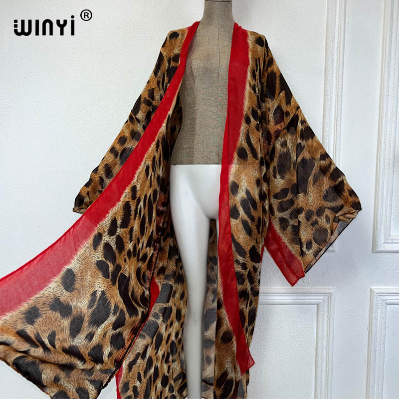 Winyi-女性のためのヒョウ柄のカーディガン、セクシーなカ - Women'S Fashion Kimono のレビューと価格