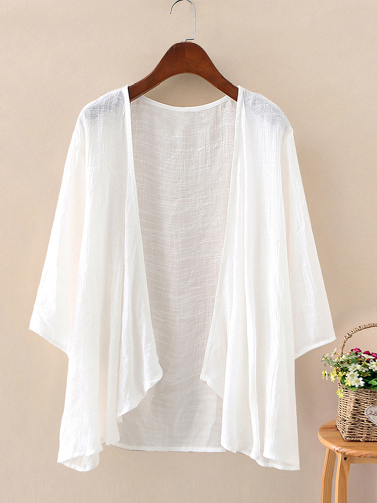 女性用の長袖カジュアルサマーブラウス,着物やケープ付きの薄い - Women'S Fashion Kimono のレビューと価格