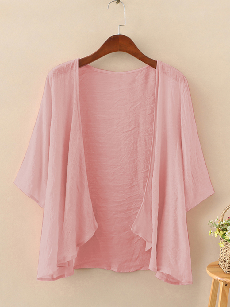 女性用の長袖カジュアルサマーブラウス,着物やケープ付きの薄い - Women'S Fashion Kimono のレビューと価格