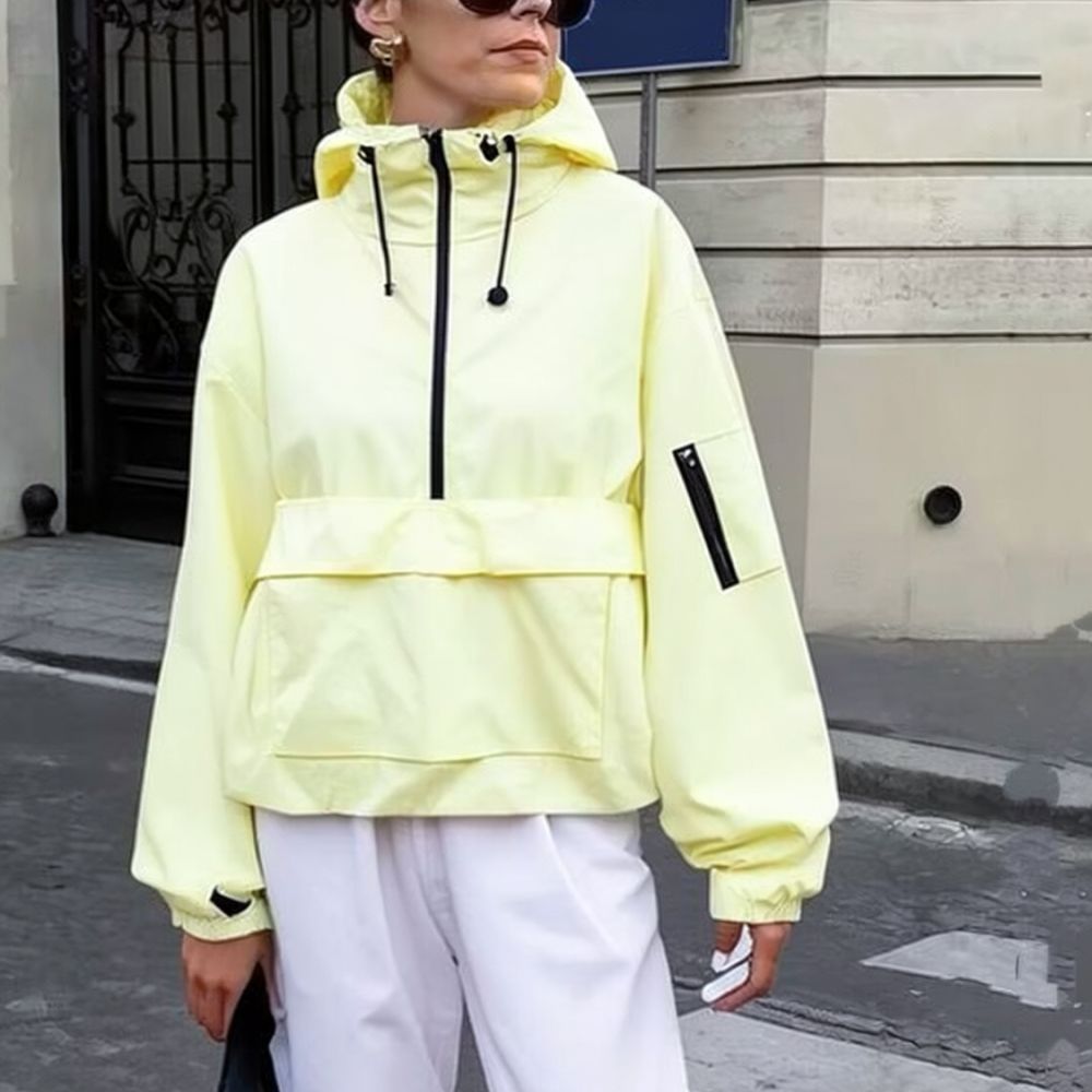 レディース用、防水加工のユーティリティジャケット。フード付き - Women'S Fashion Utility Jacket のレビューと価格