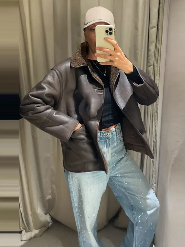 ファッション両面無地ジャケット レディース ラペルカラー シ - Women'S Fashion Utility Jacket のレビューと価格