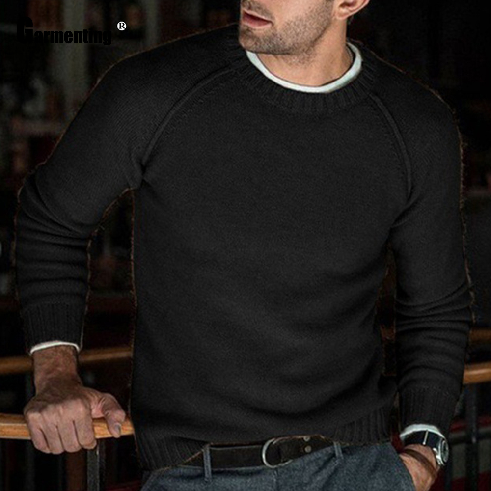 2025年 メンズ 長袖 ベーシック トップ セーター 男性 - Ribbed Knit Sweater のレビューと価格