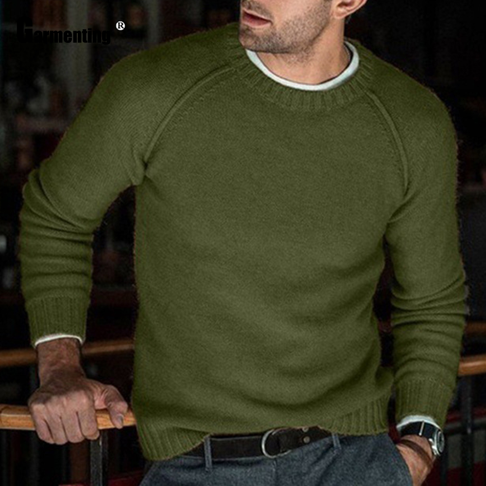2025年 メンズ 長袖 ベーシック トップ セーター 男性 - Ribbed Knit Sweater のレビューと価格