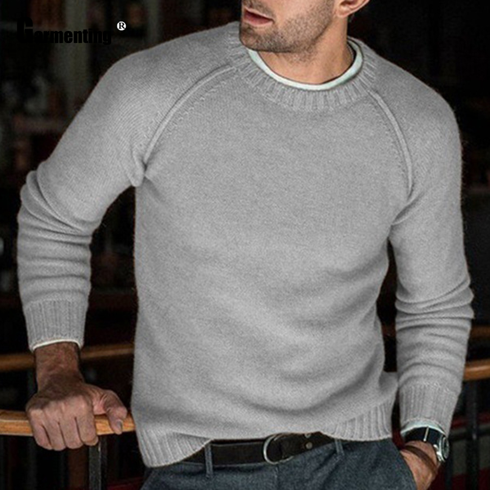 2025年 メンズ 長袖 ベーシック トップ セーター 男性 - Ribbed Knit Sweater のレビューと価格