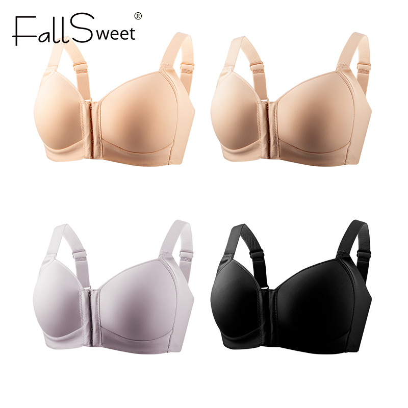 FallSweet プラスサイズ ワイヤレス フロントクロー - Bra Top Seamless のレビューと価格