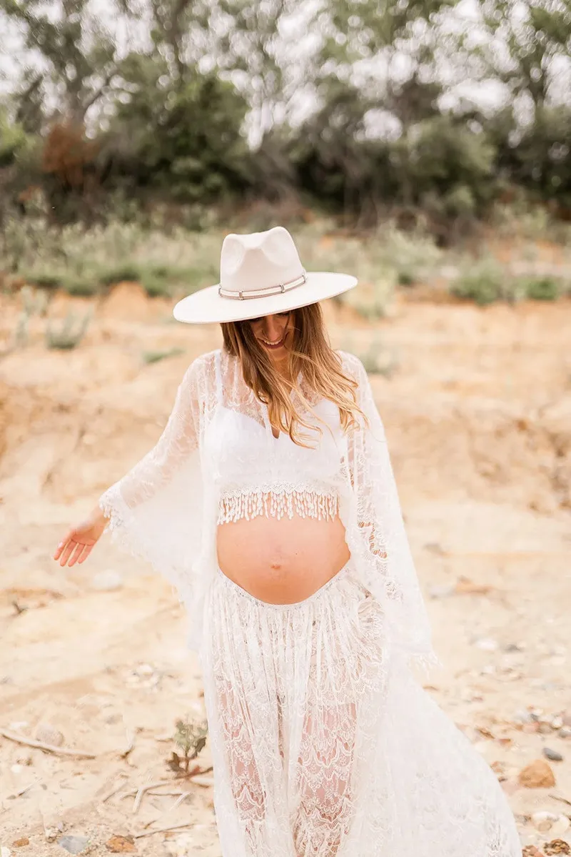 妊婦、写真アクセサリー、自由奔放に生きるマキシレースドレス、 - Maxi Dress Boho のレビューと価格