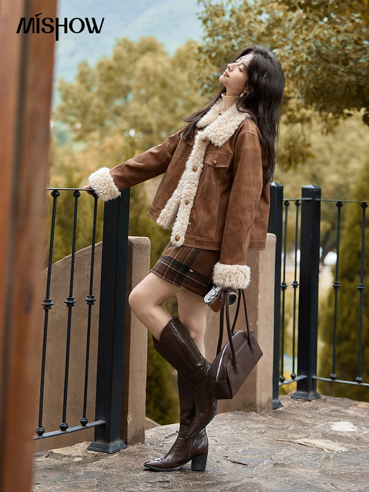 MISHOW-レディースレザージャケット,ソフトコットンクリ - Women'S Fashion Leather Jacket のレビューと価格