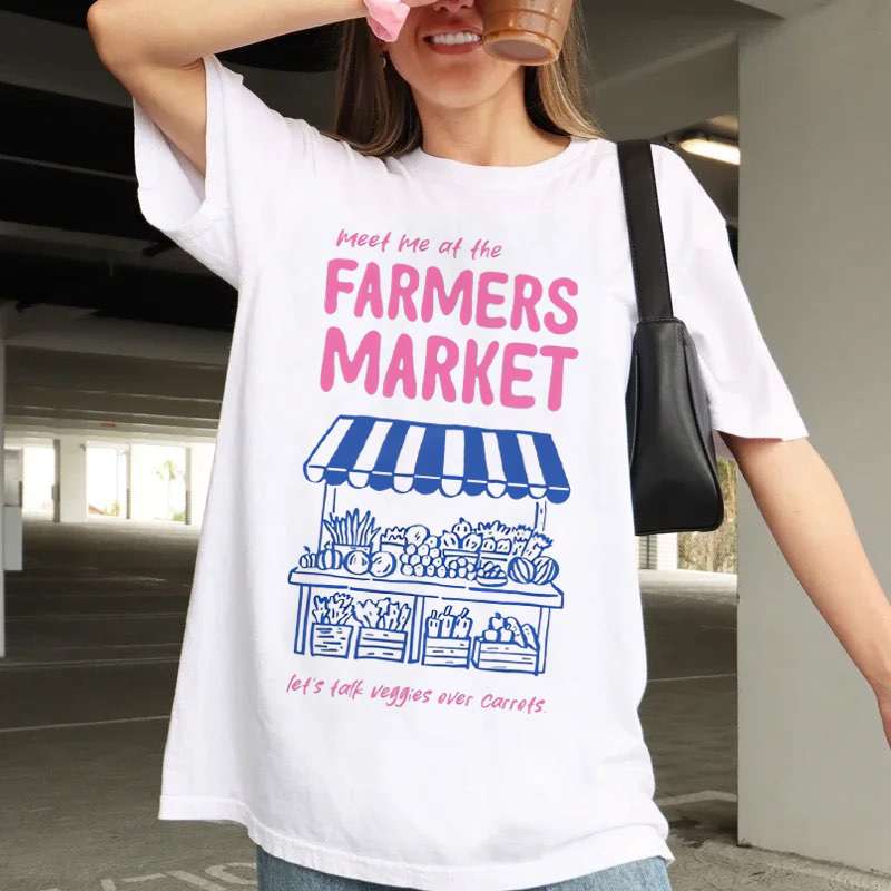 農民市場で会いましょうグラフィックトレンディキュートな 90 - Women'S Fashion Market Size のレビューと価格