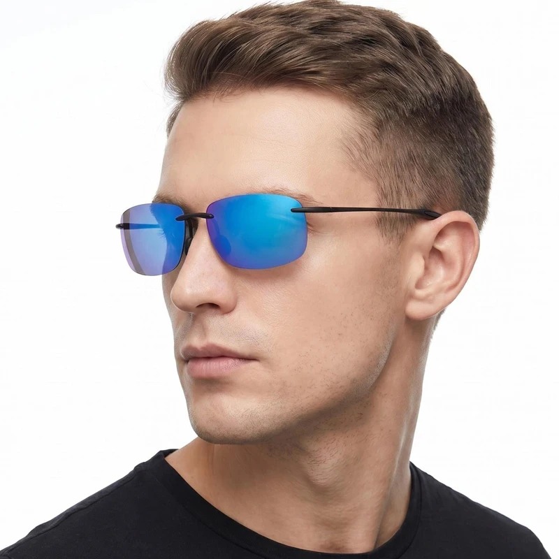 新製品TR90偏光サングラス 男女兼用 フレームレス ドライ - Women'S Fashion Eyewear のレビューと価格