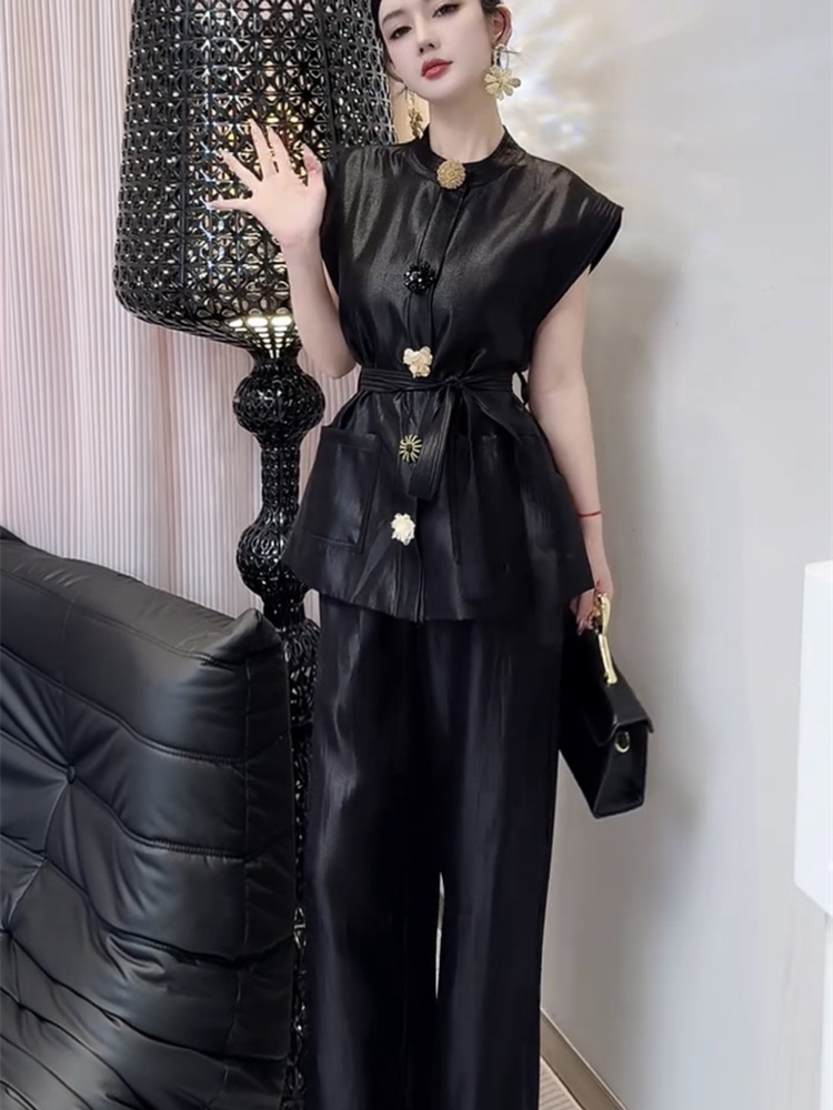 2025 夏の新ファッショナブルなスリムハイエンドライト高級 - Wide Leg Palazzo Pants のレビューと価格