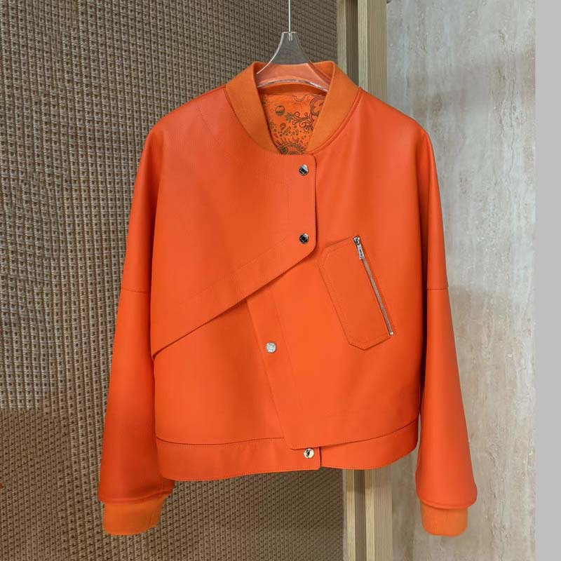 本革ジャケット 2026 新しい女性用コート 春 ライチ柄シ - Women'S Fashion Leather Jacket のレビューと価格