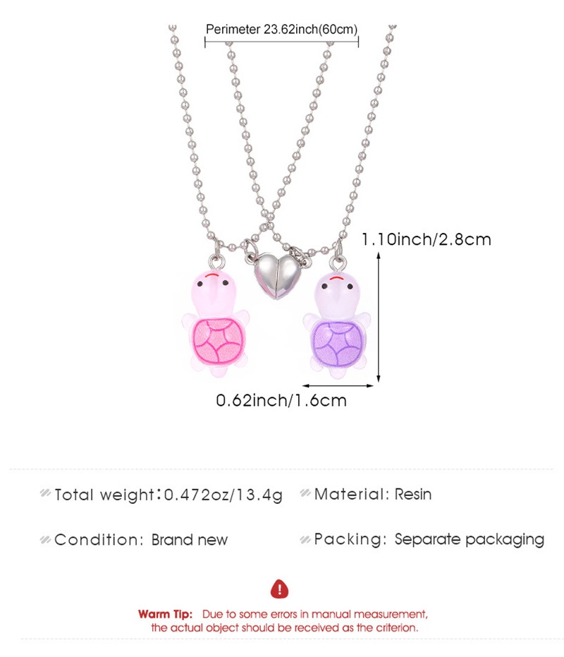 2個セットのかわいい光るタートルペンダントネックレス、マグネ - Women'S Day Fashion Show のレビューと価格