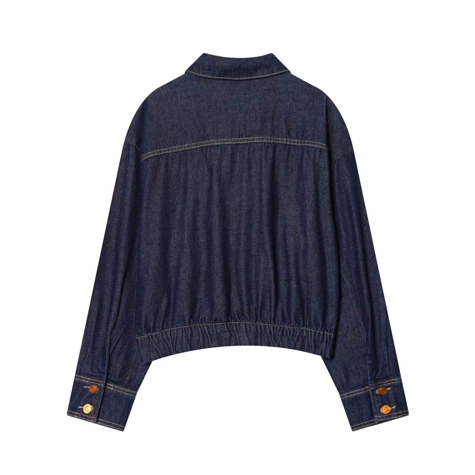 ヴィンテージ風レトロデニムボンバージャケット。ハイウエストで - Women'S Fashion Utility Jacket のレビューと価格