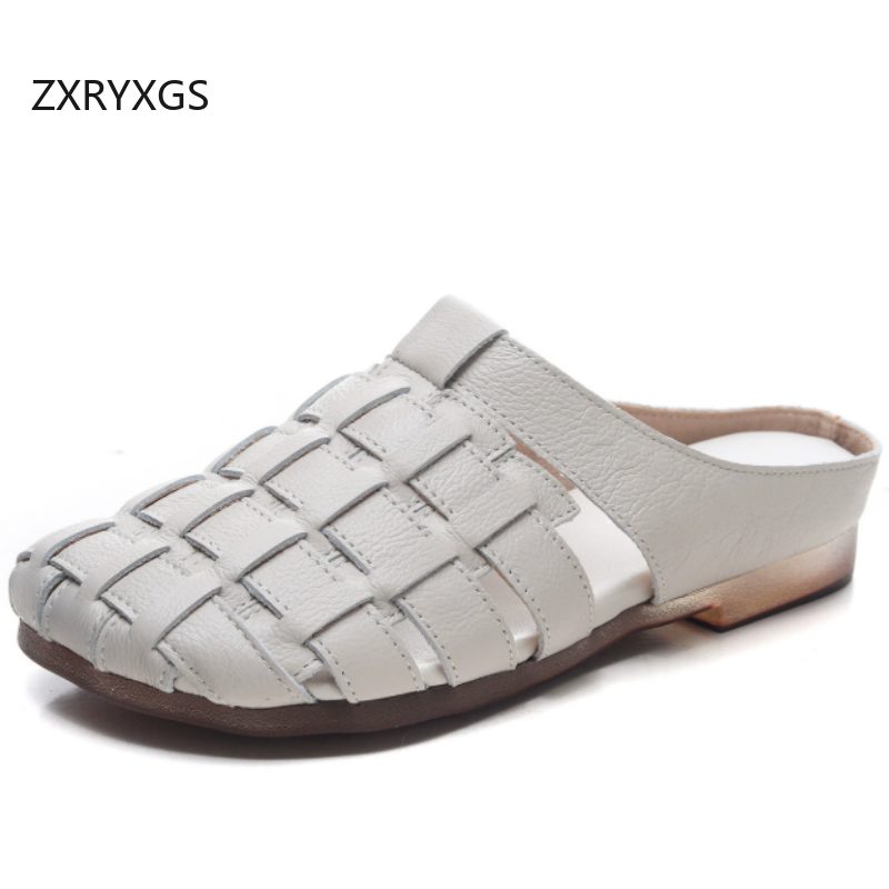 ZXRYXGS 2026 新しいトップ層牛革織り通気性スリッ - Women'S Fashion Layering のレビューと価格