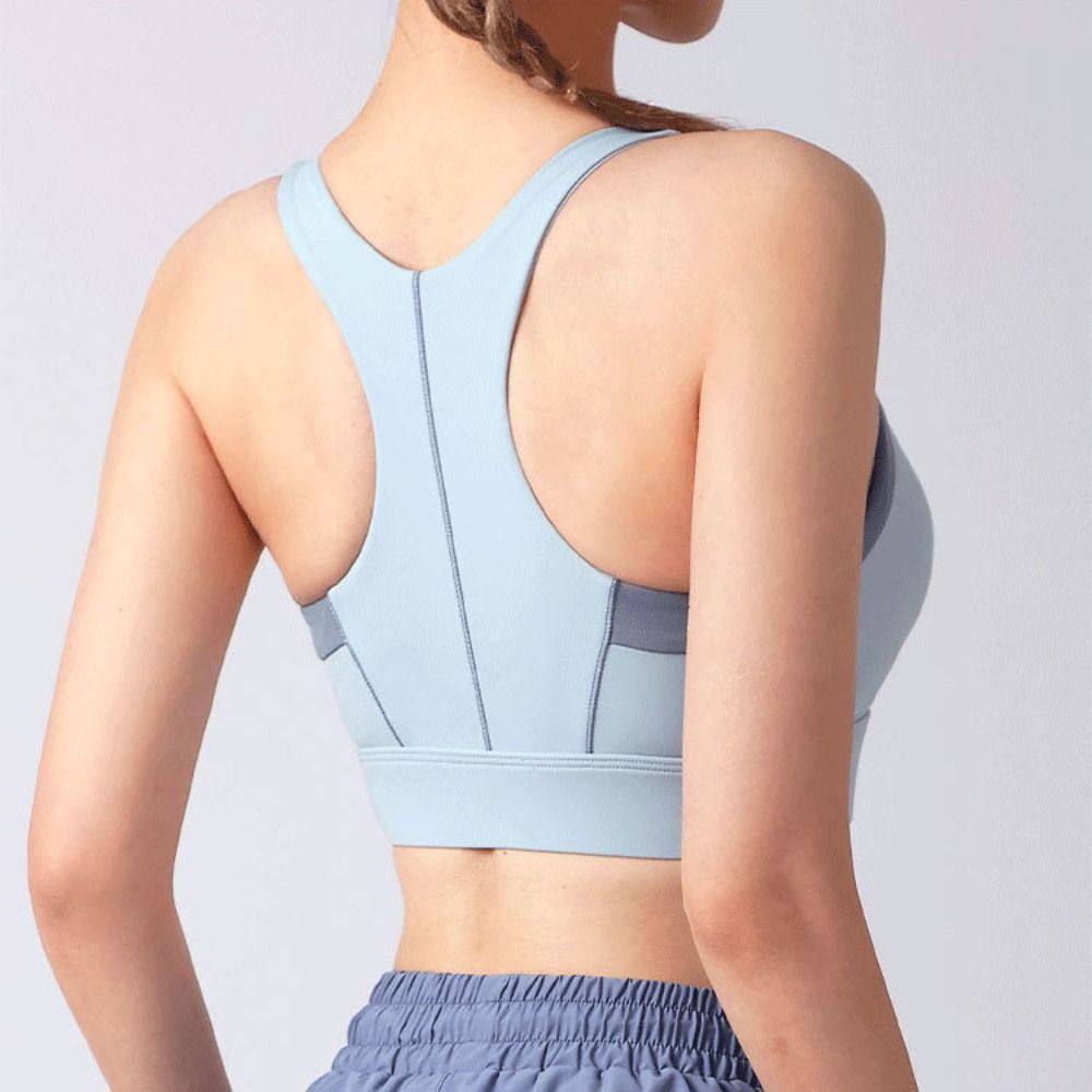 快適なパッチワークフロントジッパースポーツブラスリムフィット - Bra Top Seamless のレビューと価格