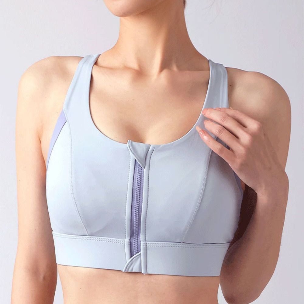 快適なパッチワークフロントジッパースポーツブラスリムフィット - Bra Top Seamless のレビューと価格