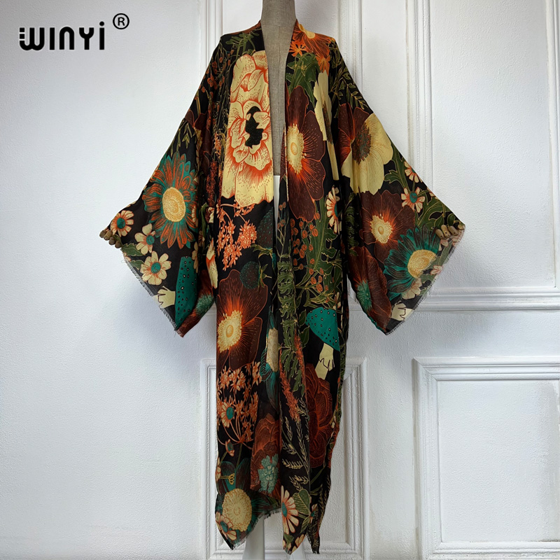 WINYI アフリカファッション 夏用着物マキシドレス ビー - Women'S Fashion Kimono のレビューと価格