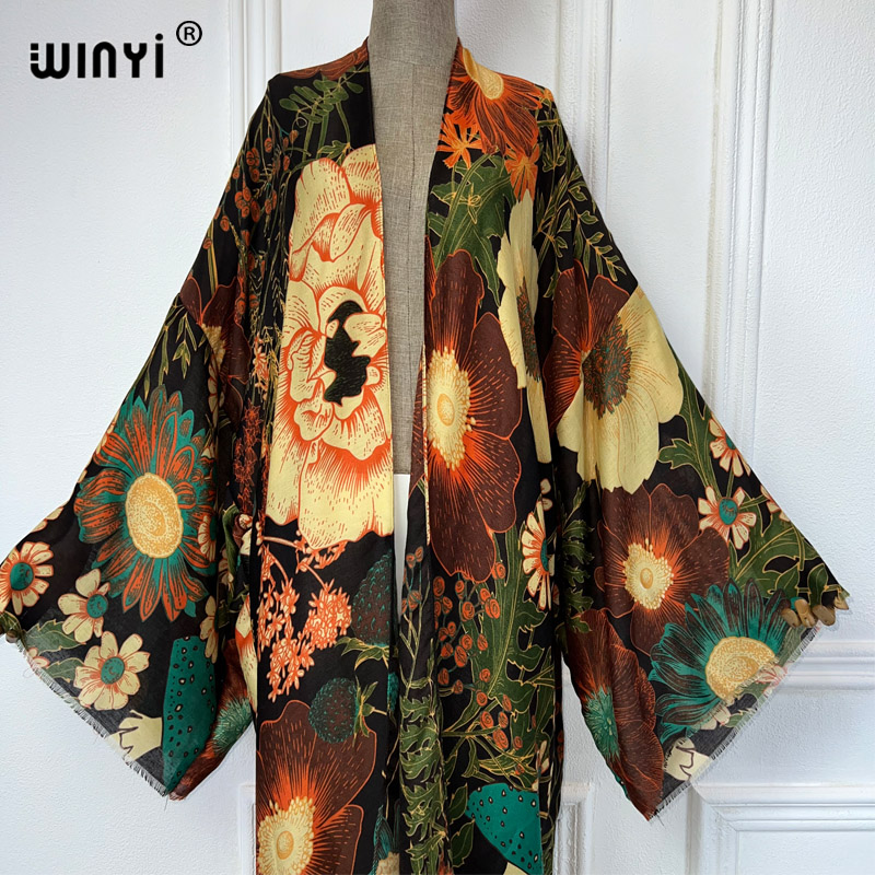 WINYI アフリカファッション 夏用着物マキシドレス ビー - Women'S Fashion Kimono のレビューと価格