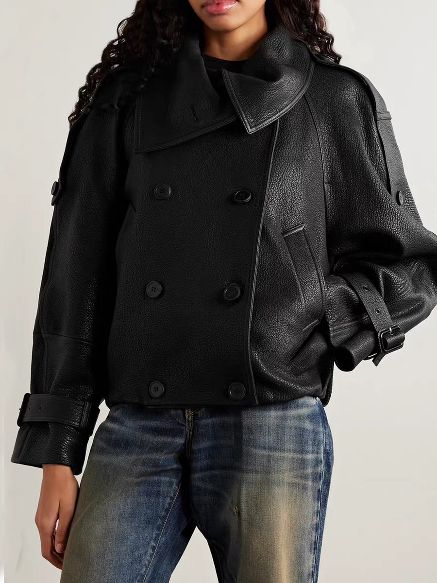 ファッションリアルレザージャケット女性のためのモダンな本物の - Women'S Fashion Leather Jacket のレビューと価格