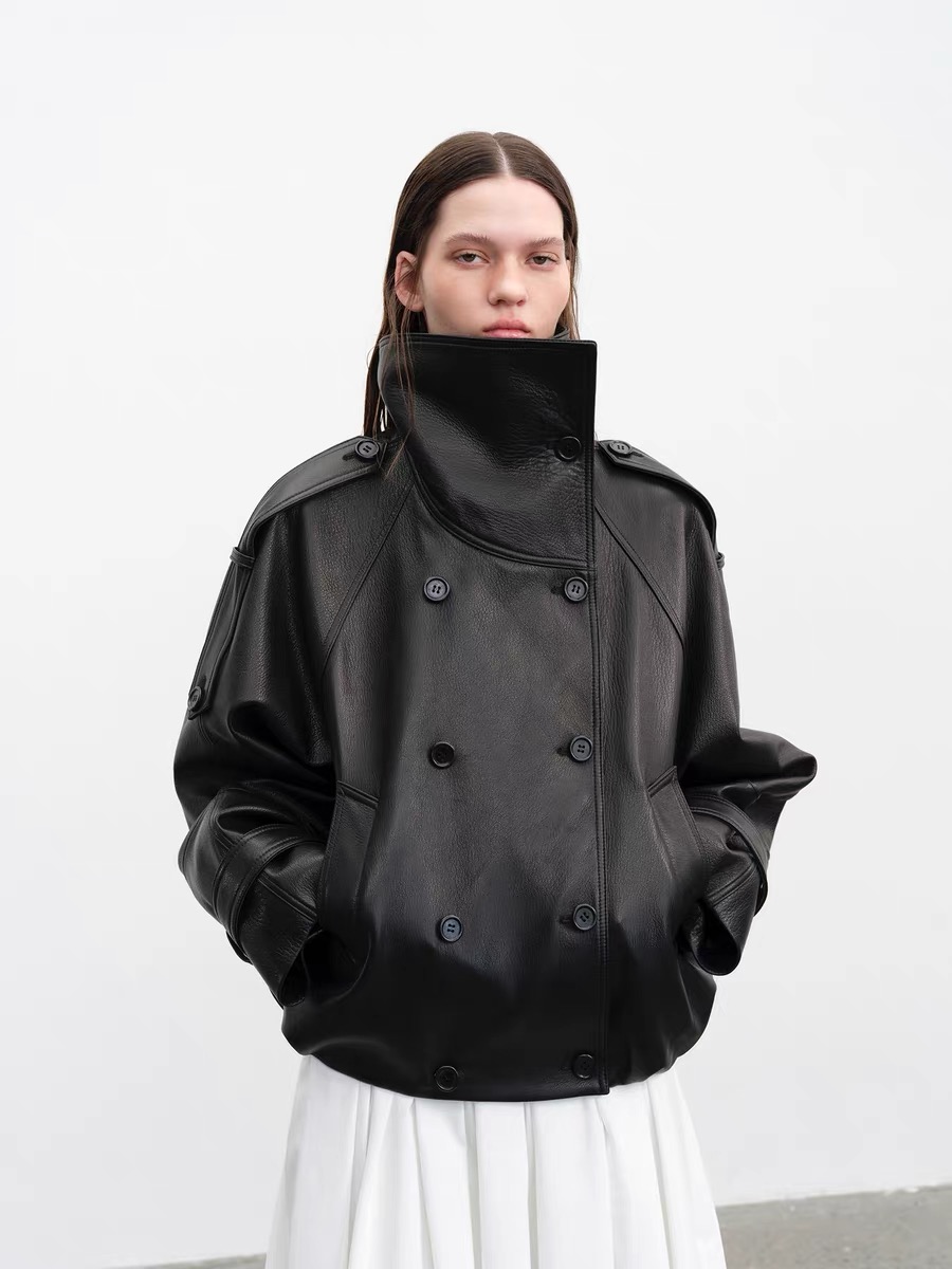 ファッションリアルレザージャケット女性のためのモダンな本物の - Women'S Fashion Leather Jacket のレビューと価格