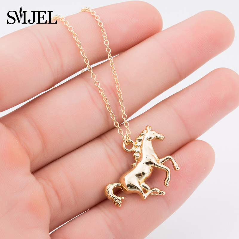 SMJEL ヴィンテージメタルランニングホースネックレス女性 - Women'S Day Fashion Show のレビューと価格