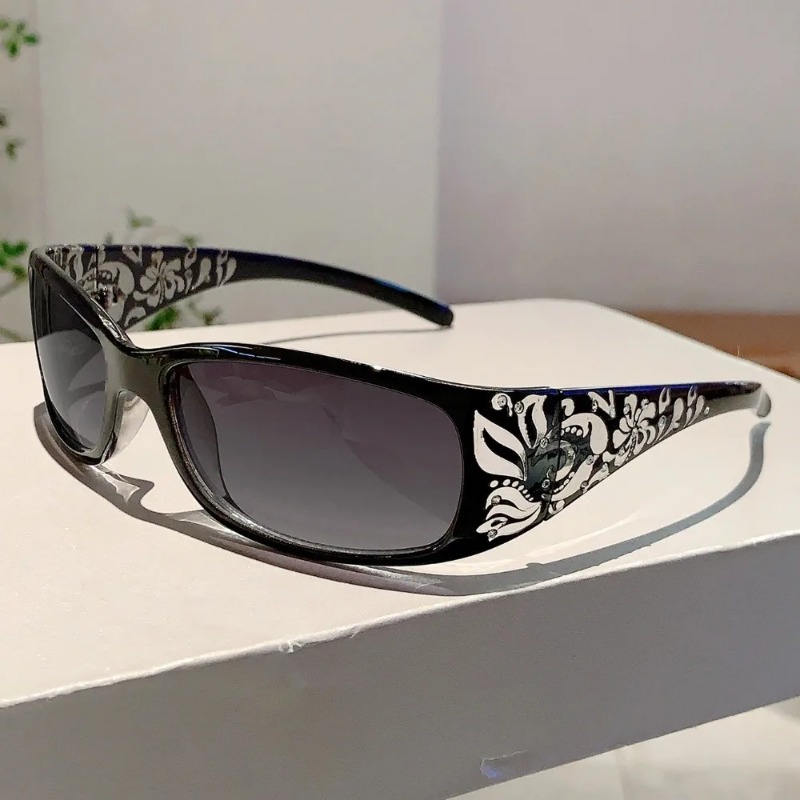 ファッションレディースラインストーンサングラス Y2K 韓国 - Women'S Fashion Eyewear のレビューと価格