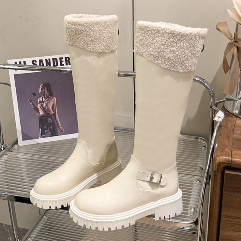 女性用ヒール付きロングブーツ 2025 冬用プラッシュシュー - Women'S Fashion Trends のレビューと価格