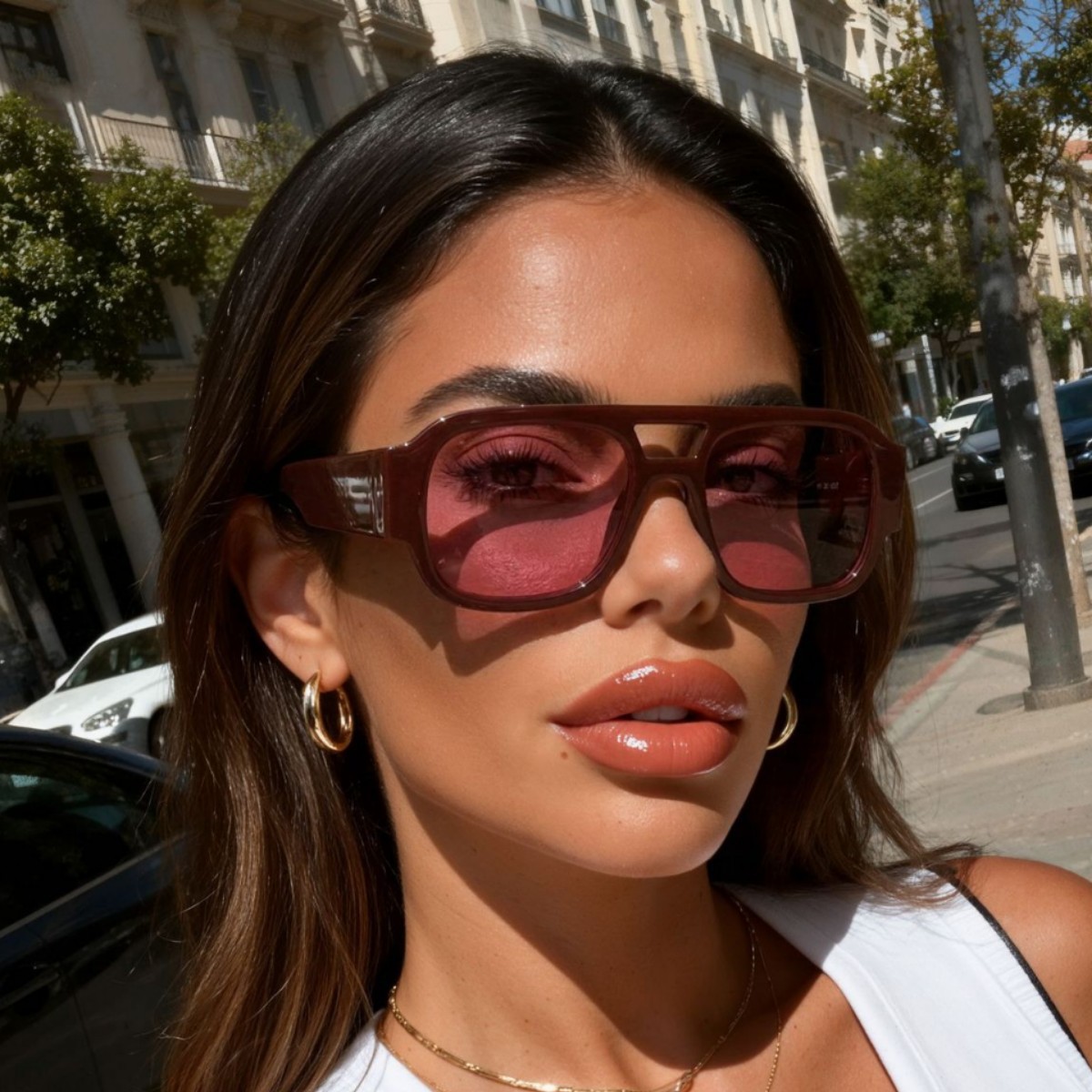 レトロなアビエイターサングラス 新しいY2Kダブルブリッジ  - Women'S Fashion Eyewear のレビューと価格