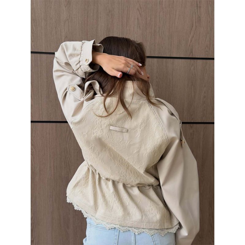 レディースレーストリムユーティリティジャケット、スタンドカラ - Women'S Fashion Utility Jacket のレビューと価格