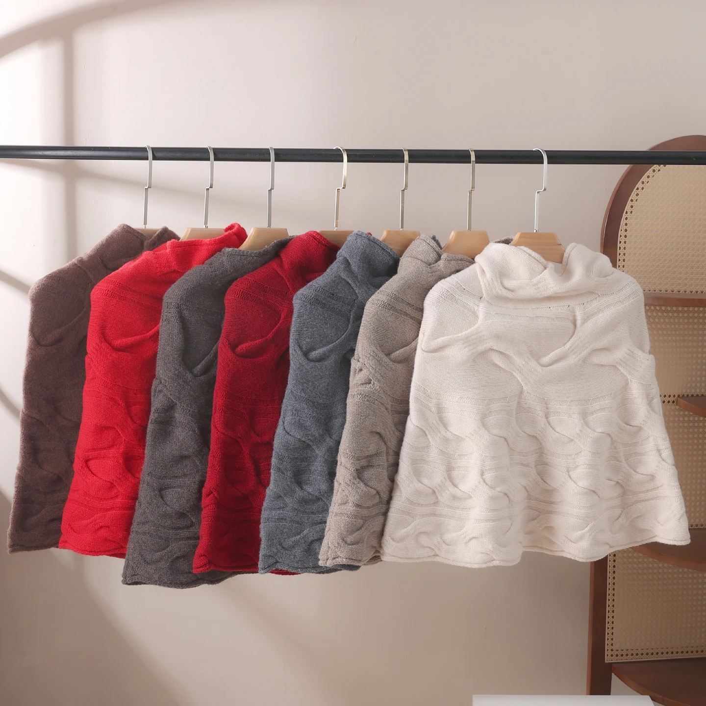 女性用、ウール100％、タートルネック、ケーブル編み、プルオ - Women'S Fashion Layering のレビューと価格