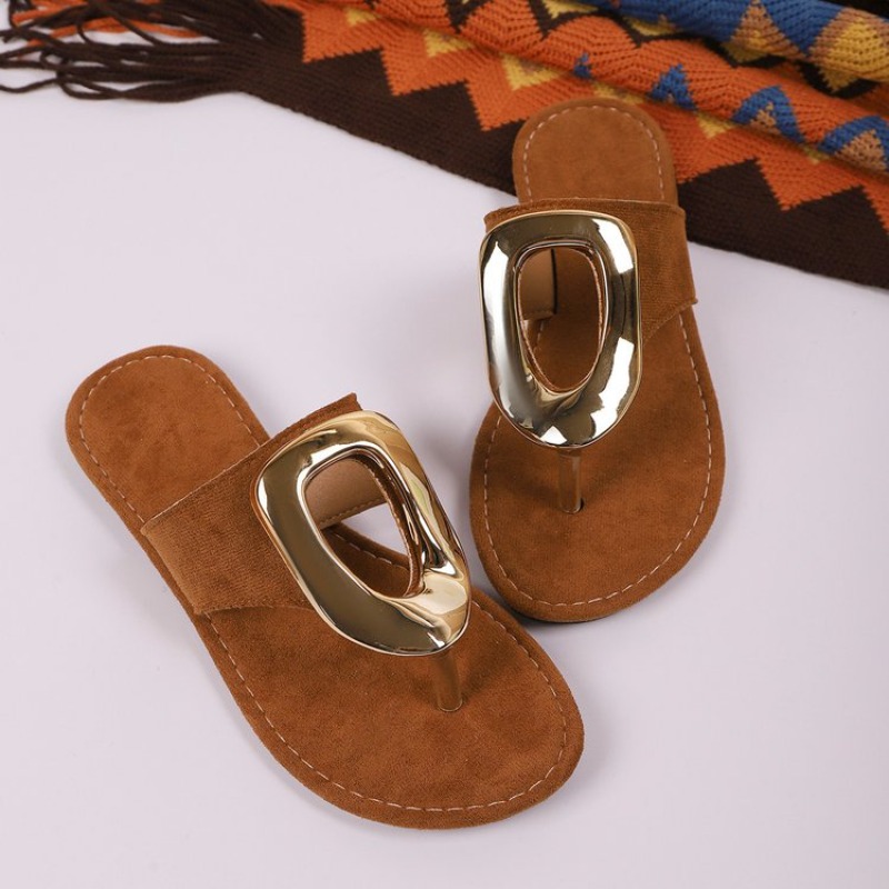 女性スリッパ夏のビーチ高級フラットサンダルフリップフロップフ - Women'S Fashion Trends のレビューと価格