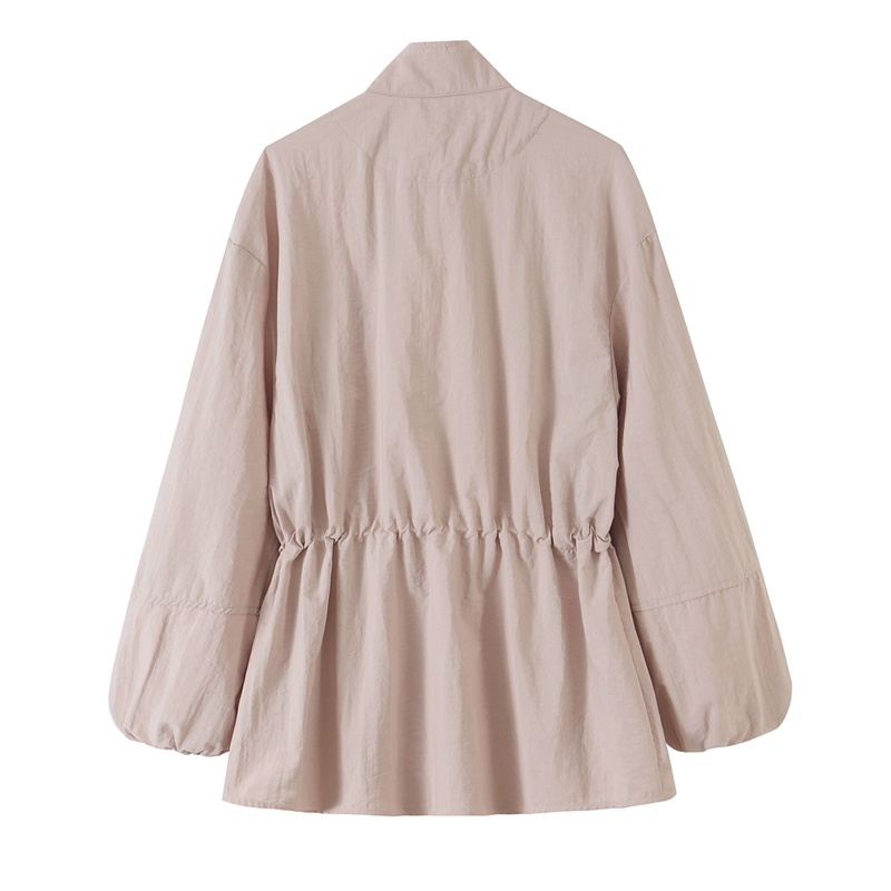 レディースライトピンクユーティリティコート、スタンドカラー、 - Women'S Fashion Utility Jacket のレビューと価格