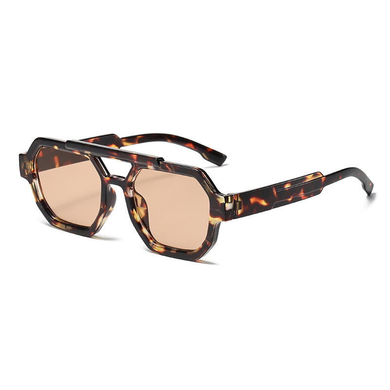 女性男性用スクエアサングラス レトロポリゴンサングラス 女性 - Women'S Fashion Eyewear のレビューと価格