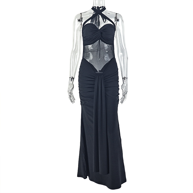バックレスホルターボディコンドレス女性用ラッフルラップチュー - Bodycon Dress Women のレビューと価格