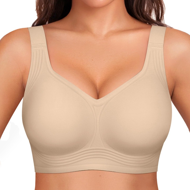 プラスサイズ ワイヤレス ジェリーブラ レディース サポート - Bra Top Seamless のレビューと価格